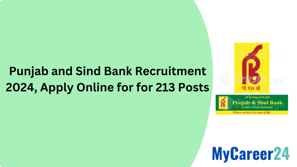 Punjab and Sind Bank Recruitment 2024